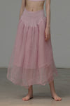 Marc Le Bihan Silk Skirt Six-layer Gauze 25930 Series French Hand-dyed MLB-25930-FENHONG Pink PINK